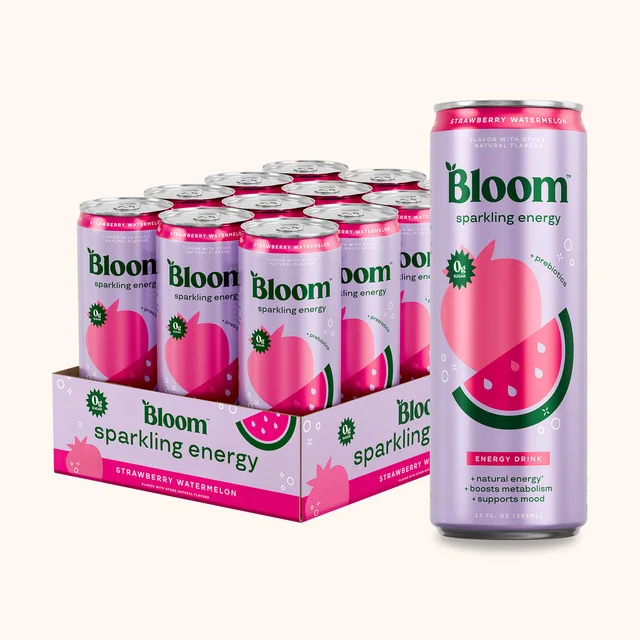 BLOOM Strawberry Watermelon sparkling energy drink
